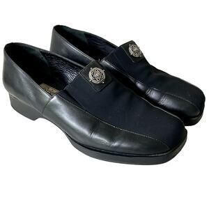 Women’s Brighton Vintage classic 90s silver medallion leather stretch fabric 6​​